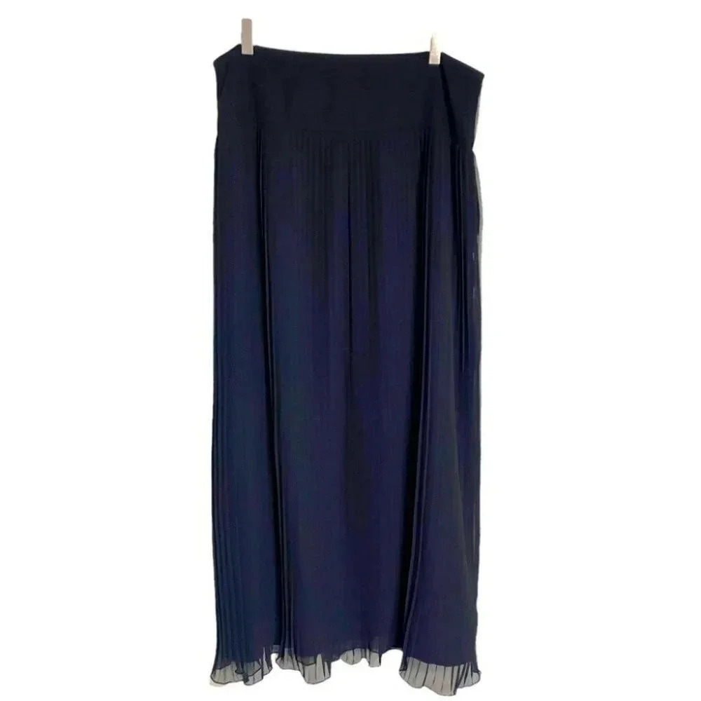 Relativity‎ 12 black pleated long dress skirt